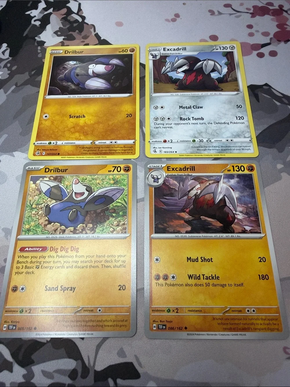 Drilbur & Excadrill Evolution Lot | 4 Pokémon Cards | ✨5/$25✨